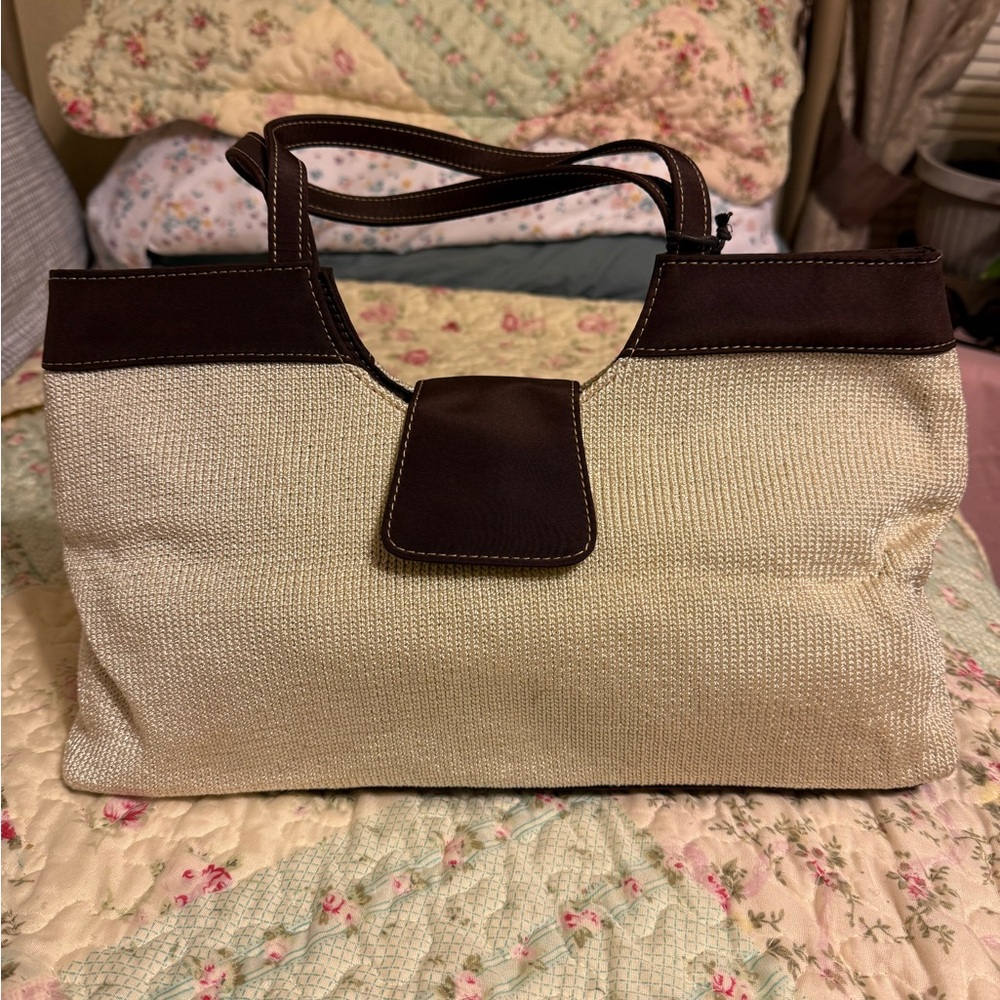 The Sak Cream and Brown Shoulder Bag